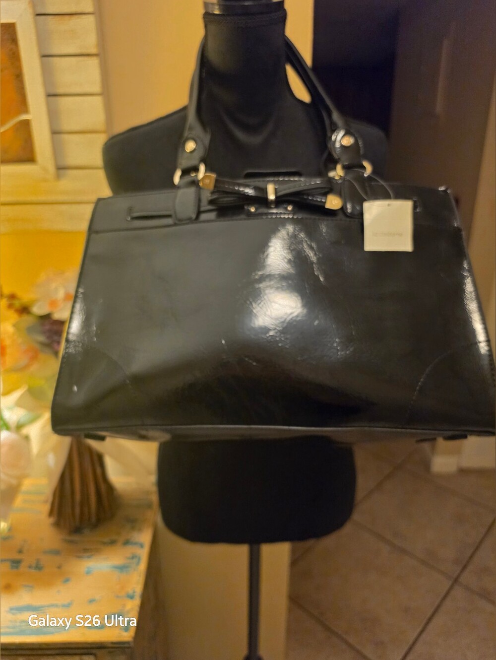 NWT Large Liz Claiborne Patent Leather Satchel